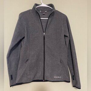 Eddie Bauer Fleece Zip Up, Women’s Small, Gray -great for outdoors & casual wear
